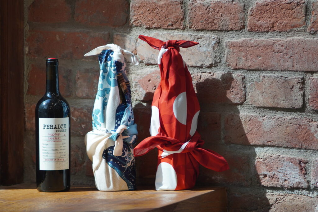 Furoshiki Wine Bottle Wrapping